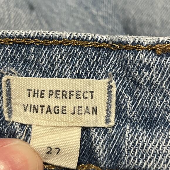Madewell The Perfect Vintage Jean Womens 27 High Rise Straight Raw Hem Jeans - Picture 8 of 16